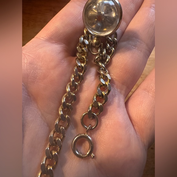 Vintage signed Germany, mustard seeded, light brush gold tone chain bracelet - Picture 3 of 5